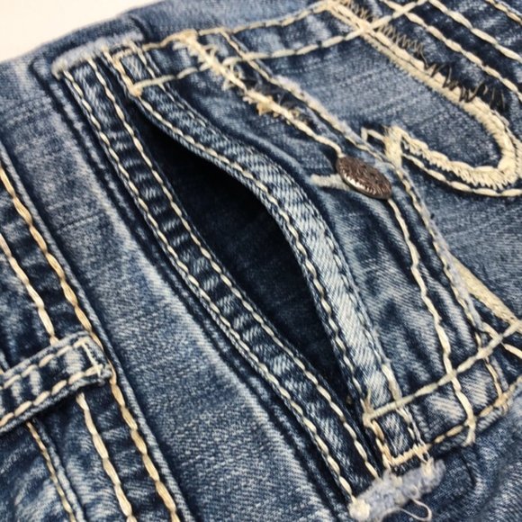 VINTAGE SILVER AIKO LOW STRAIGHT JEANS 30x34 🦋 - Picture 10 of 11